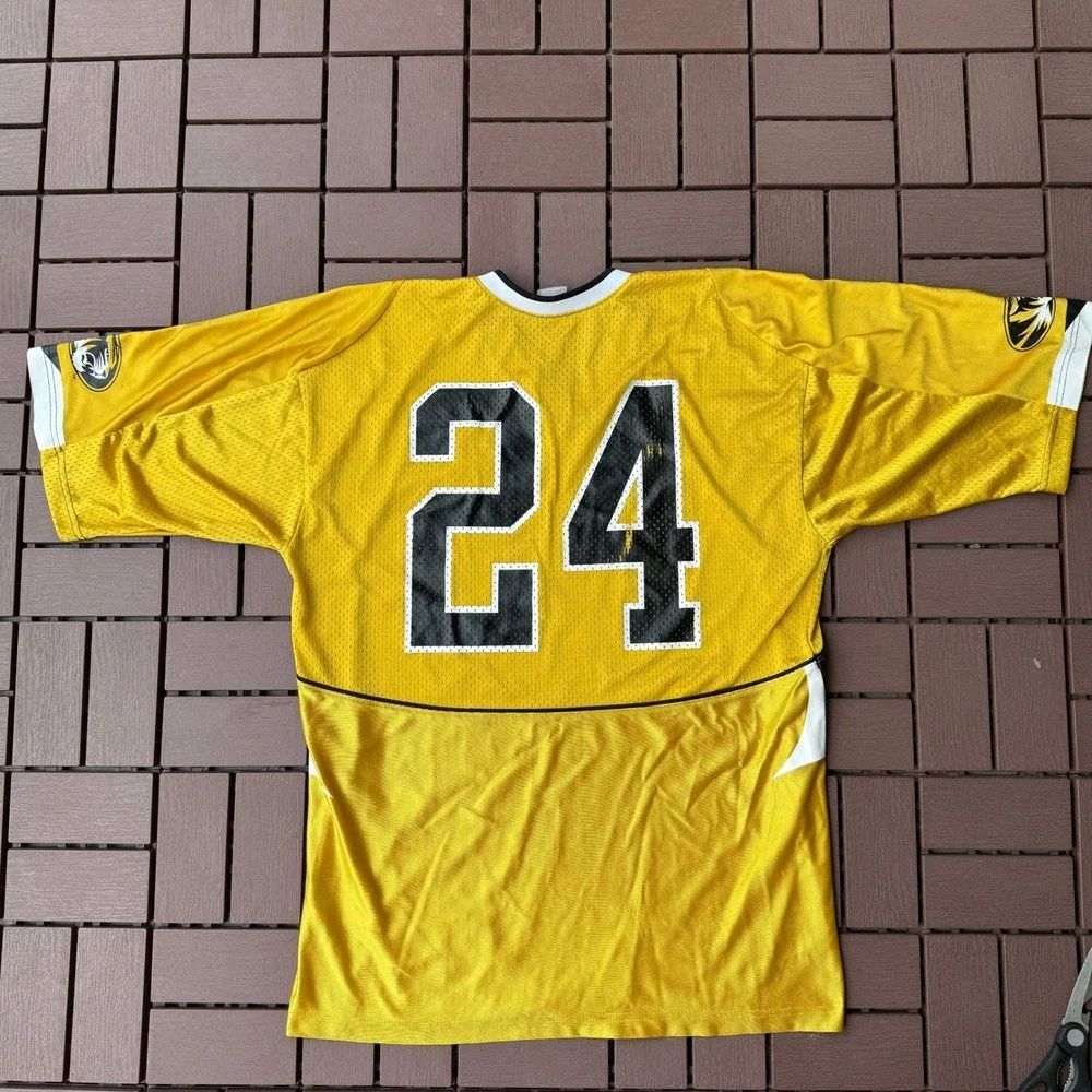 Nike Mizzou Missouri Tigers Football Jersey Mens Small #24 Gold‎ Football NCAA